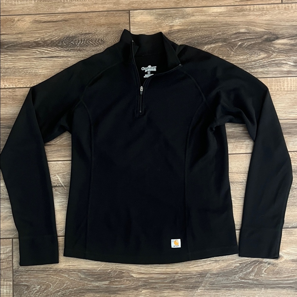 Carhartt Black Quarter-Zip Long-sleeve Pullover